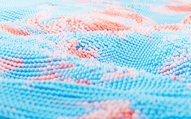 Detal haftu z geometrycznym motywem